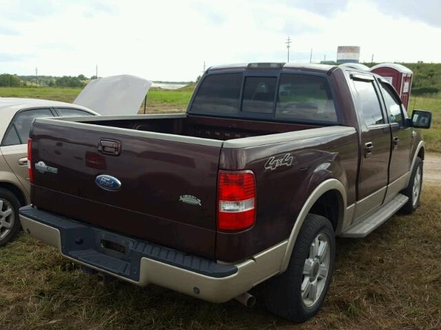 1FTPW14V08KC53456 - 2008 FORD F150 BROWN photo 4