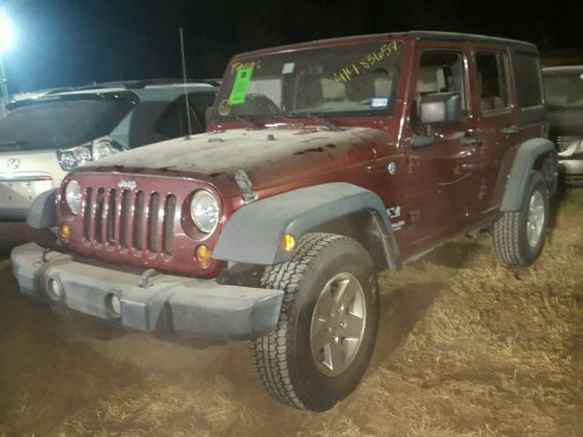 1J4GA39168L635530 - 2008 JEEP WRANGLER U MAROON photo 2