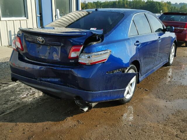 4T1BF3EK3BU652878 - 2011 TOYOTA CAMRY BLUE photo 4