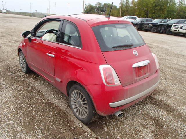 3C3CFFCR4DT569147 - 2013 FIAT 500 LOUNGE RED photo 3