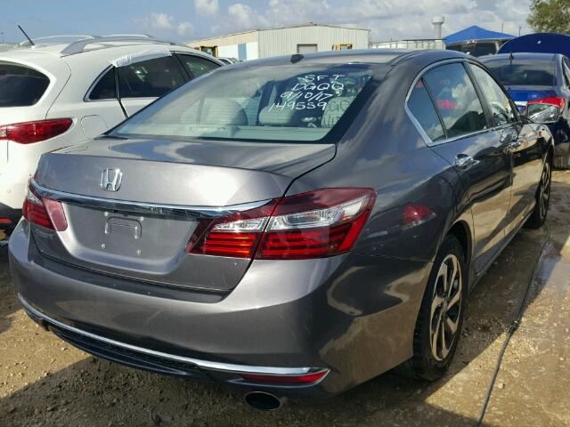 1HGCR2F84GA149559 - 2016 HONDA ACCORD GRAY photo 4