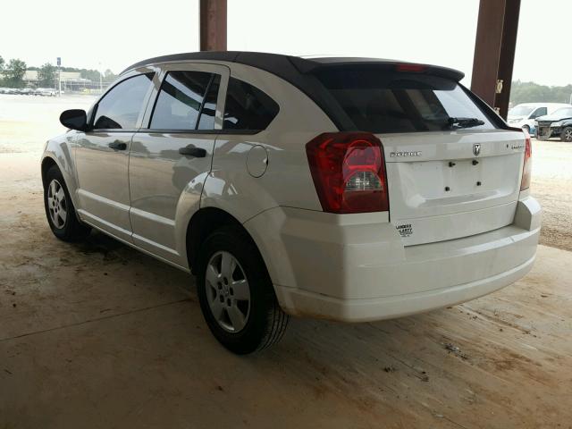 1B3HB28A99D179491 - 2009 DODGE CALIBER SE WHITE photo 3