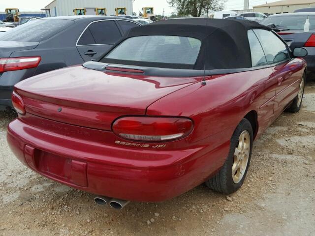 3C3EL55HXWT220917 - 1998 CHRYSLER SEBRING JX RED photo 4