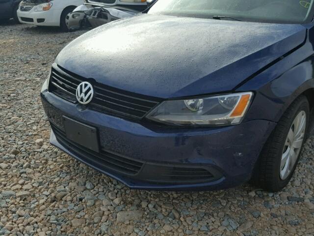 3VW1K7AJ9BM325323 - 2011 VOLKSWAGEN JETTA BASE 蓝色 照片 9