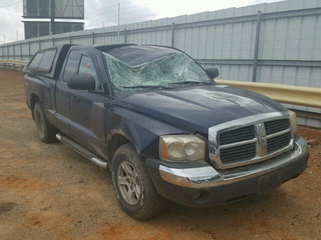 1D7HW42N85S159335 - 2005 DODGE DAKOTA SLT BLUE photo 1