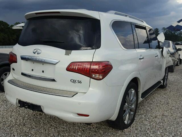 JN8AZ2NF0B9503047 - 2011 INFINITI QX56 WHITE photo 4