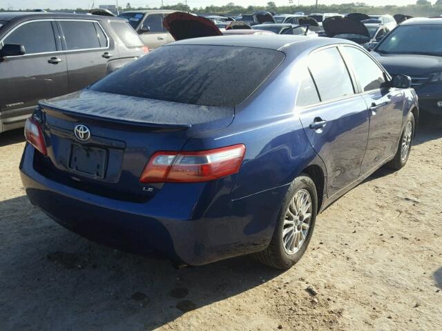 4T1BE46K58U222897 - 2008 TOYOTA CAMRY BLUE photo 4