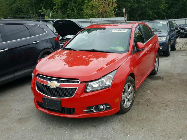 1G1PC5SB3E7369539 - 2014 CHEVROLET CRUZE LT RED photo 2