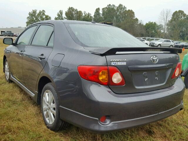 2T1BU4EE0AC317387 - 2010 TOYOTA COROLLA CHARCOAL photo 3