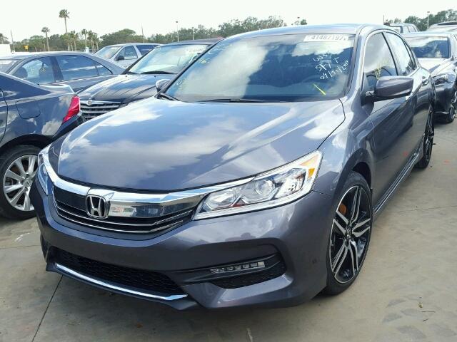 1HGCR2F10HA191019 - 2017 HONDA ACCORD GRAY photo 2