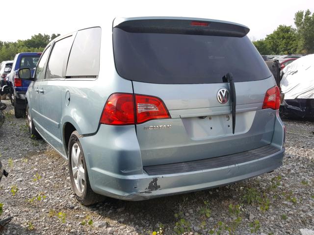 2V8HW341X9R595601 - 2009 VOLKSWAGEN ROUTAN SE BLUE photo 3