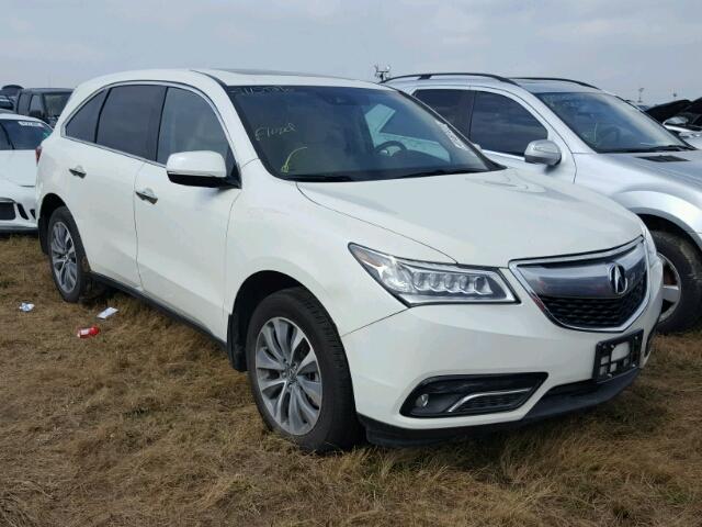 5FRYD3H4XGB011100 - 2016 ACURA MDX TECHNO WHITE photo 1