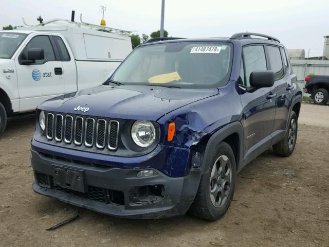 ZACCJAAB6HPF56349 - 2017 JEEP RENEGADE S 蓝色 照片 2