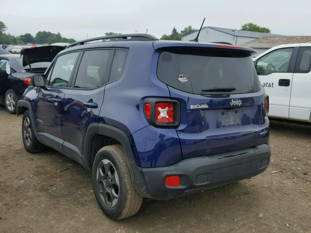 ZACCJAAB6HPF56349 - 2017 JEEP RENEGADE S 蓝色 照片 3