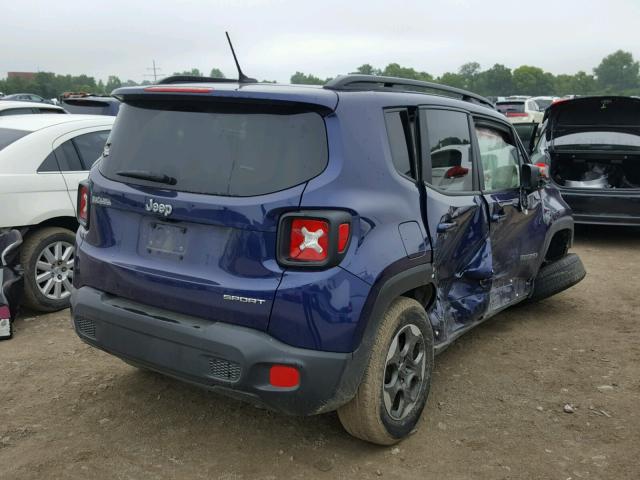 ZACCJAAB6HPF56349 - 2017 JEEP RENEGADE S 蓝色 照片 4