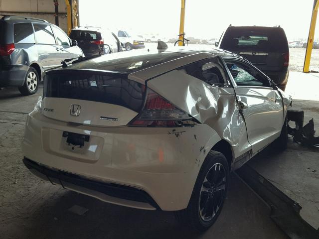 JHMZF1C66ES000574 - 2014 HONDA CR-Z EX WHITE photo 4