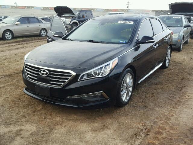 5NPE34AF6FH024449 - 2015 HYUNDAI SONATA BLACK photo 2