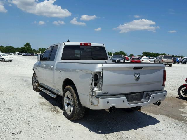 1C6RR6HT4DS597671 - 2013 RAM 1500 SPORT SILVER photo 3