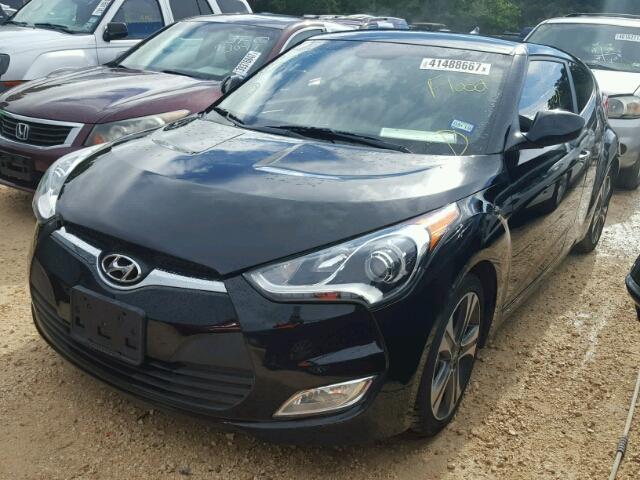 KMHTC6AD8EU212911 - 2014 HYUNDAI VELOSTER BLACK photo 2