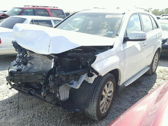 5XYKW4A28DG377822 - 2013 KIA SORENTO SX WHITE photo 2