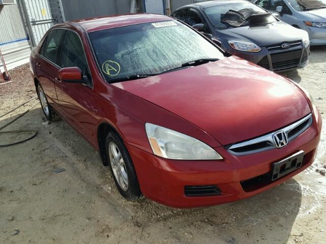 1HGCM56327A022765 - 2007 HONDA ACCORD BURGUNDY photo 1