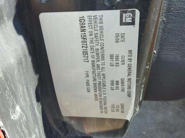 1G8AN15F87Z105717 - 2007 SATURN ION LEVEL RED photo 10