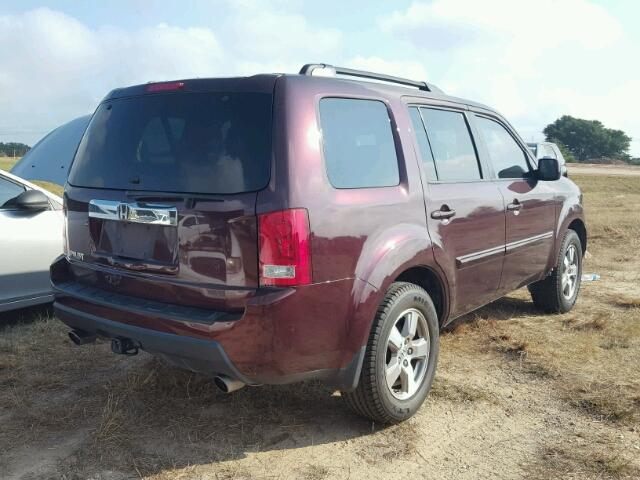 5FNYF38539B018705 - 2009 HONDA PILOT EXL PURPLE photo 4