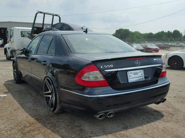 WDBUF72X37B110167 - 2007 MERCEDES-BENZ E 550 BLACK photo 3