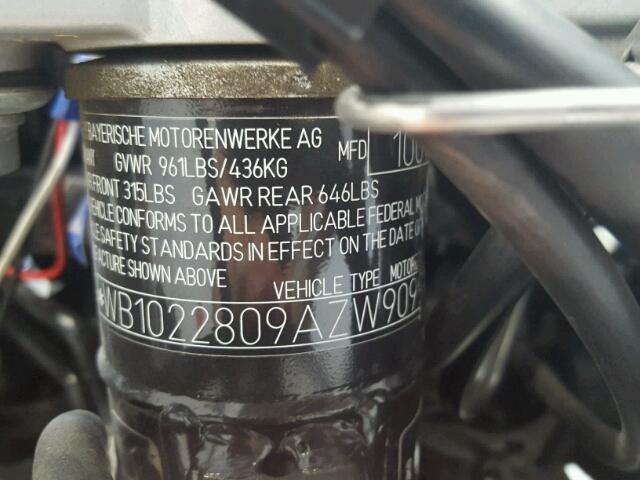 WB1022809AZW90996 - 2010 BMW F650 GS GRAY photo 20