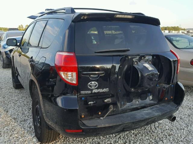 JTMZD33V376030735 - 2007 TOYOTA RAV4 BLACK photo 3