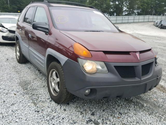 3G7DB03E71S545284 - 2001 PONTIAC AZTEK MAROON photo 1