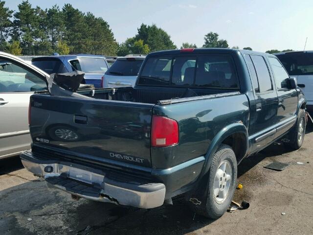 1GCDT13WX2K212670 - 2002 CHEVROLET S TRUCK GREEN photo 4