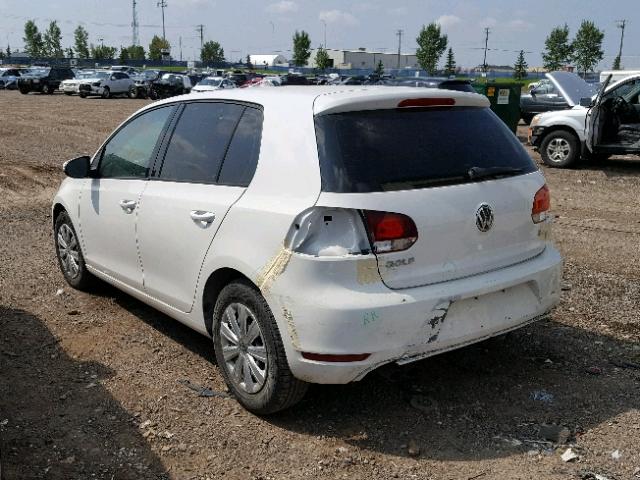 WVWDA7AJ8CW045610 - 2012 VOLKSWAGEN GOLF WHITE photo 3