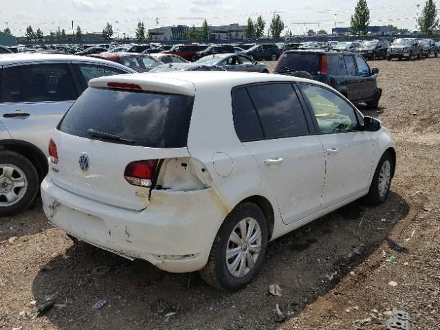 WVWDA7AJ8CW045610 - 2012 VOLKSWAGEN GOLF WHITE photo 4