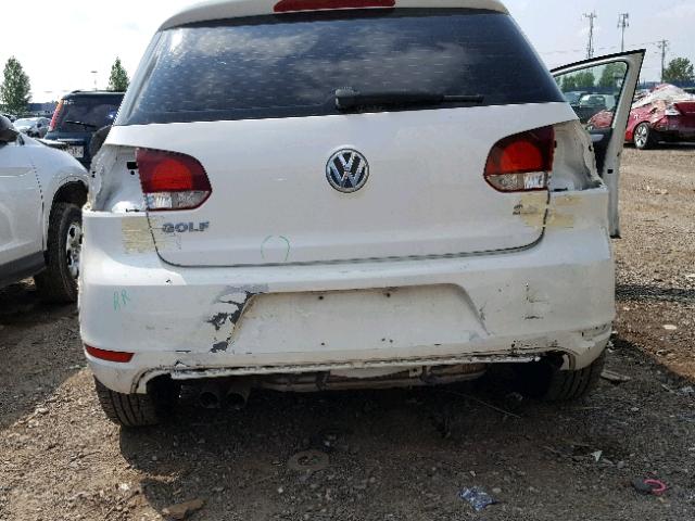 WVWDA7AJ8CW045610 - 2012 VOLKSWAGEN GOLF WHITE photo 9