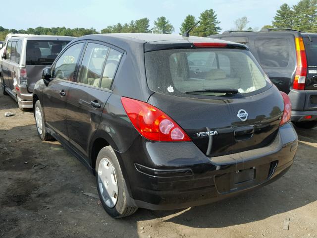 3N1BC13E19L361947 - 2009 NISSAN VERSA S BLACK photo 3