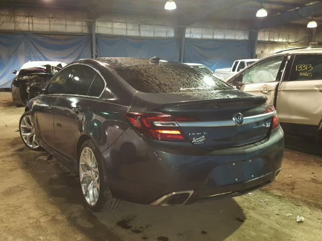 2G4GU5GX2H9135268 - 2017 BUICK REGAL GS CHARCOAL photo 3