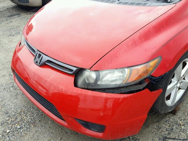 2HGFG12948H513090 - 2008 HONDA CIVIC EXL წითელი ფოტო 9