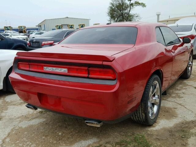 2C3CDYBT9DH594150 - 2013 DODGE CHALLENGER RED photo 4