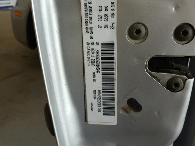 1B3ES56C63D103047 - 2003 DODGE NEON SXT SILVER photo 10