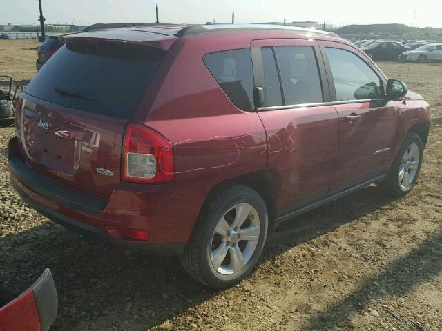 1C4NJDAB0CD556008 - 2012 JEEP COMPASS BA BURGUNDY photo 4