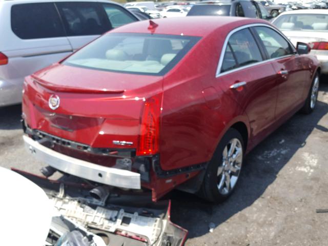 1G6AK5SX7D0162674 - 2013 CADILLAC ATS PERFOR RED photo 4