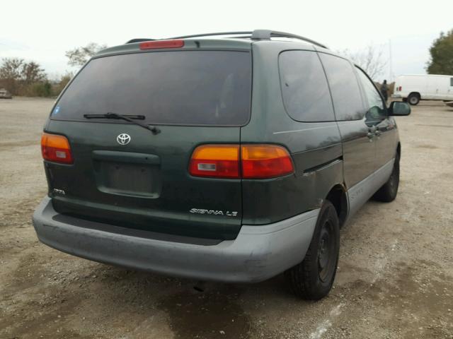 4T3ZF13CXYU227589 - 2000 TOYOTA SIENNA LE GREEN photo 4