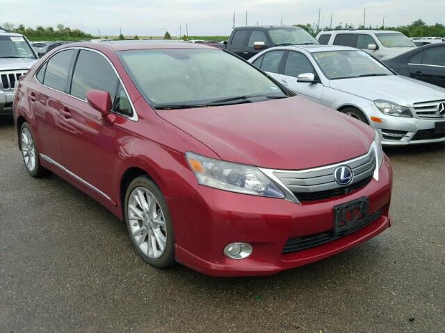 JTHBB1BA0A2018596 - 2010 LEXUS HS 250H RED photo 1