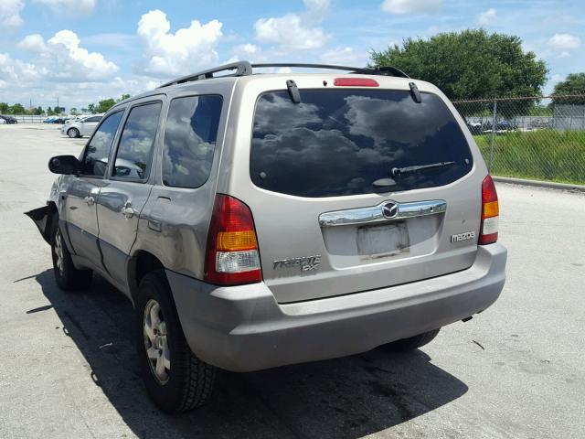 4F2YU07B91KM56132 - 2001 MAZDA TRIBUTE DX CREAM photo 3