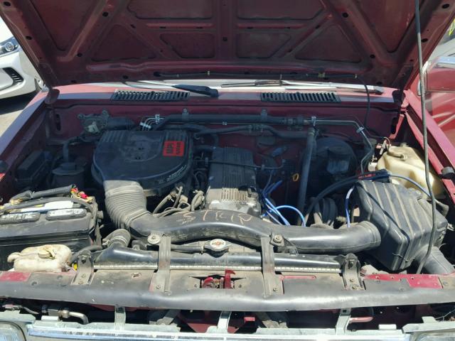 1N6SD11S2MC427037 - 1991 NISSAN TRUCK SHOR RED photo 7