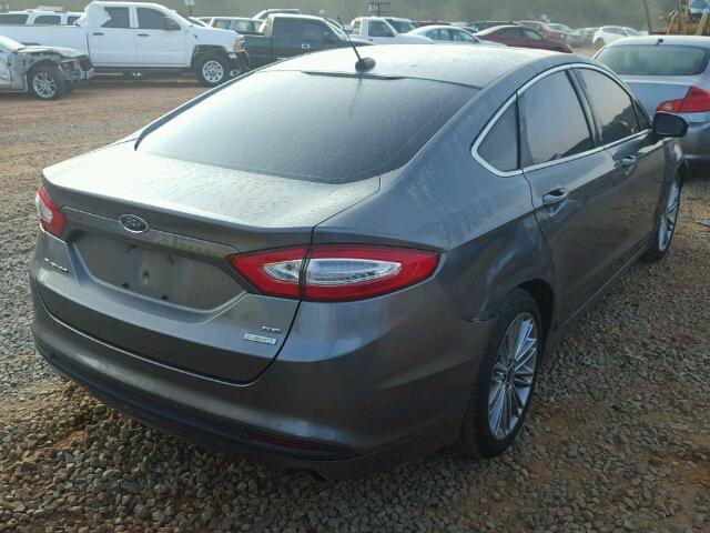 3FA6P0HR5DR188020 - 2013 FORD FUSION SE GRAY photo 4