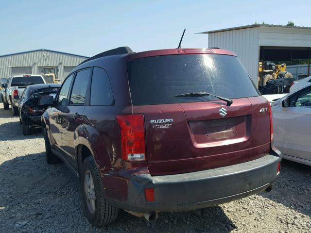 2S3DB217776127897 - 2007 SUZUKI XL7 BURGUNDY photo 3