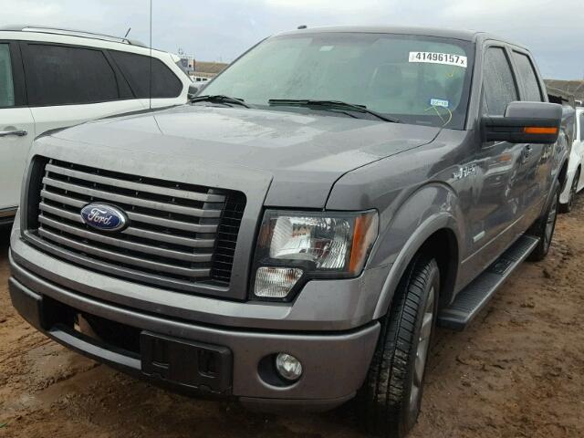 1FTFW1CT9CKD51910 - 2012 FORD F150 SUPER GRAY photo 2