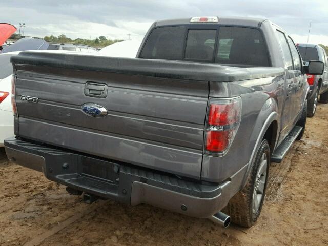 1FTFW1CT9CKD51910 - 2012 FORD F150 SUPER GRAY photo 4